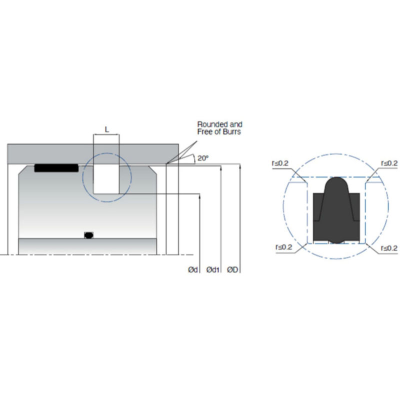 KL71 Pneumatic Cylinder Piston Seals Types Double Acting For Valves