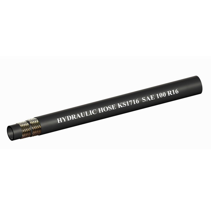 Small High Pressure 1 And 2 Ply Steel Braided Rubber Hose For Petroleum Based Hydraulic Oil